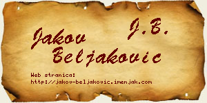 Jakov Beljaković vizit kartica